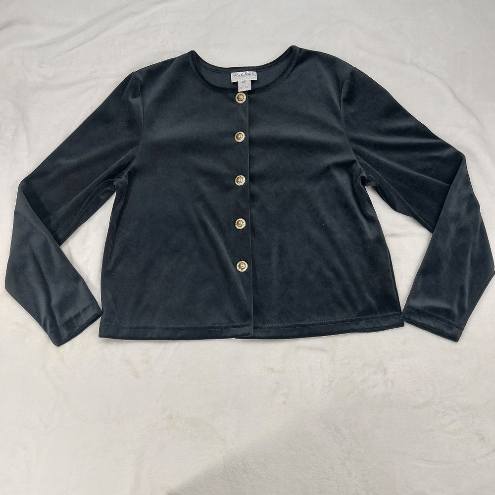 DIANE VON FURSTENBERG THE COLOR AUTHORITY VTG BLACK VELVET DRESS JACKET SET SZ M - Picture 11 of 16